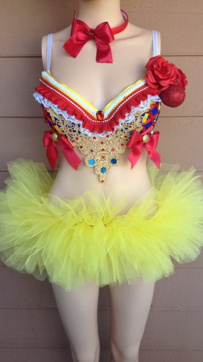 Snow White Bra with matching red bow Headband – mayrafabuleux