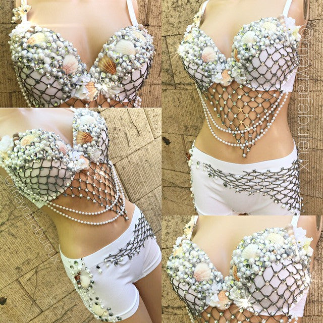 MERMAID COLLECTION  Rave bra, Mermaid costume, Mermaid halloween