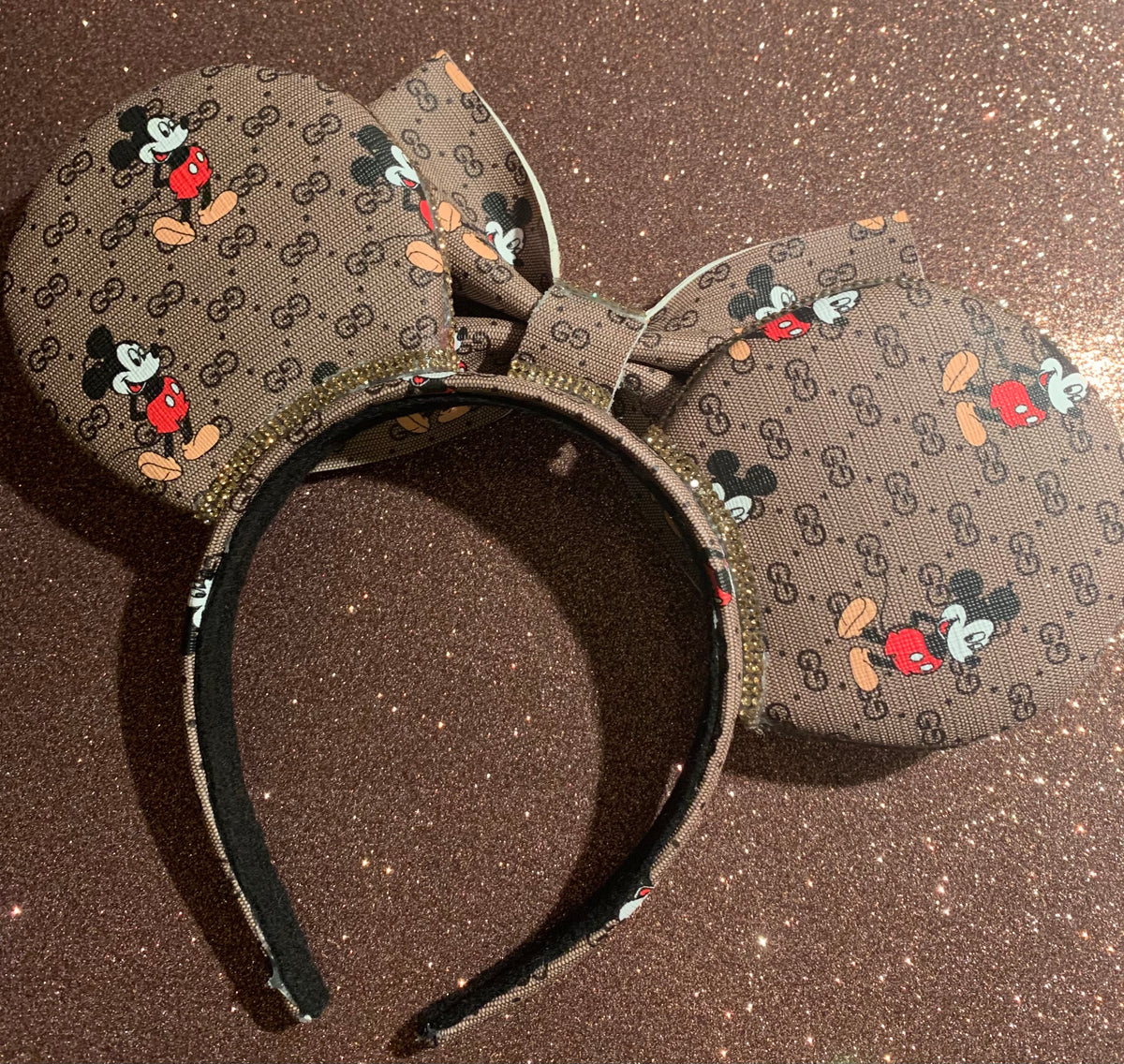 Louis V Leather Minnie Ears, Crystal Minnie Ears