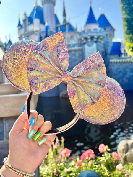 Hot Pink Louis V Leather Minnie Ears, Disney Minnie Ears – mayrafabuleux