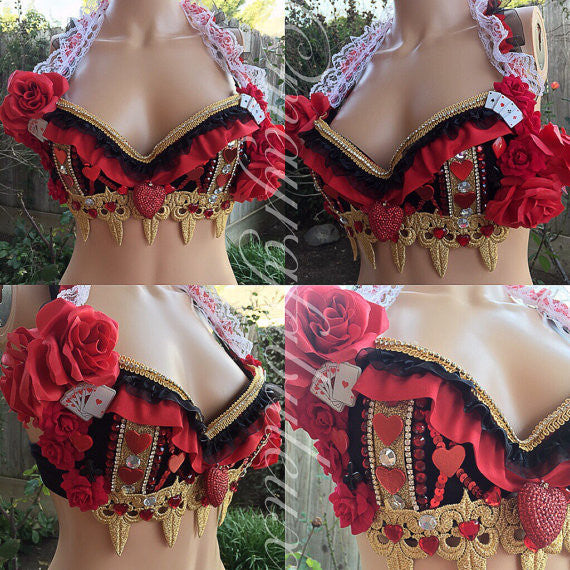 Queen of Hearts Rave Bra – Lipgloss Costume