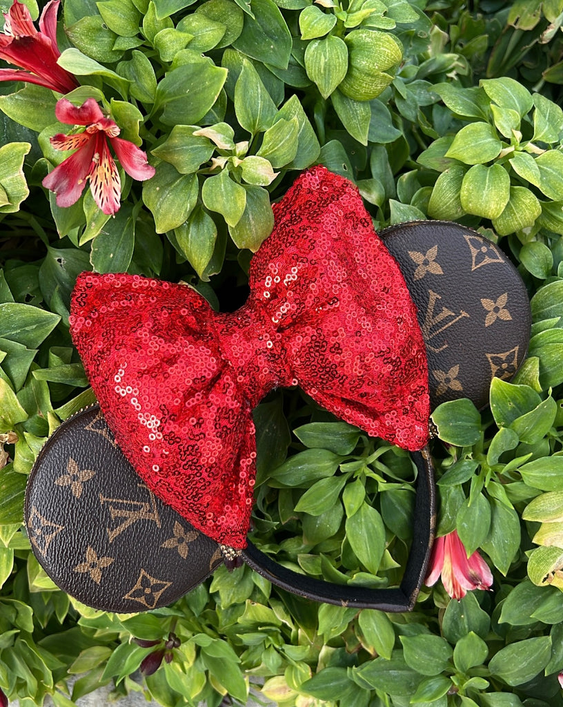Red Bow Louis V Minnie Ears, Designer Minnie Ears – mayrafabuleux
