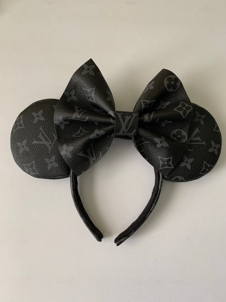 Two tone Louis V Leather Minnie Ears, Designer Minnie Ears – mayrafabuleux